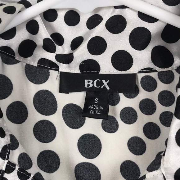 Women’s black and white polka dot swirl top size S - Picture 8 of 12